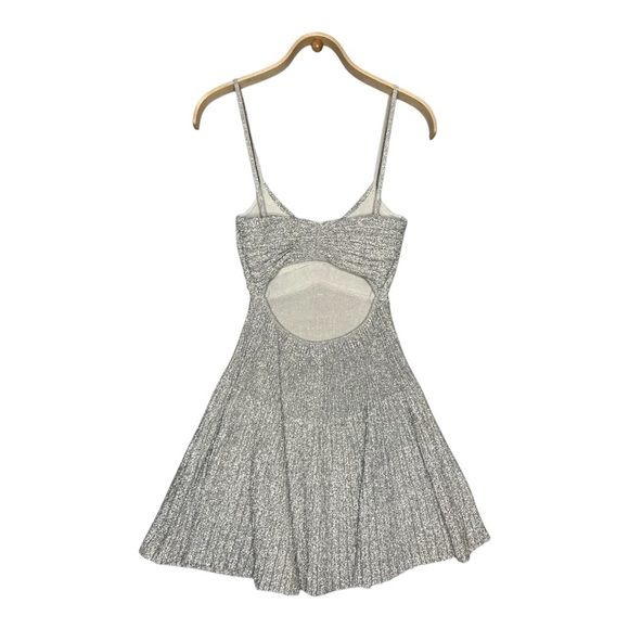A.L.C. Aria Pleated Metallic Mini Dress. Sz: Small - Picture 6 of 10
